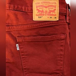 Levi's 514 Red Jeans